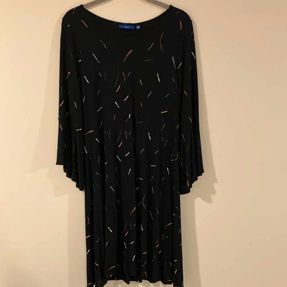 Apt. 9 Black Dress with Colorful Streaks
